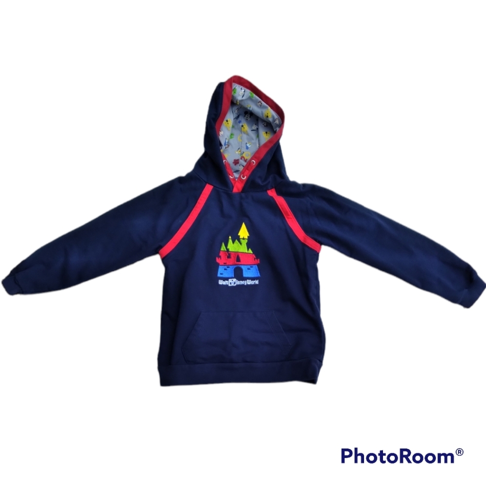 Walt Disney World Blue Pull-Over Hoodie/Sweatshirt Size Medium